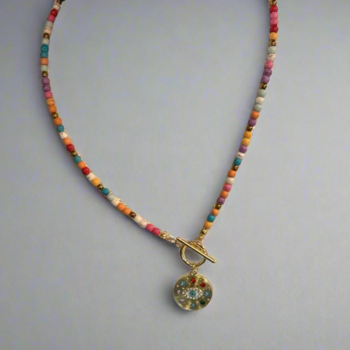 COLORFUL EVIL EYE NECKLACE
