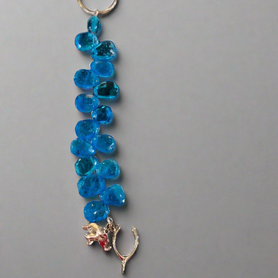 BLUE LUCK CHARM KEYCHAIN
