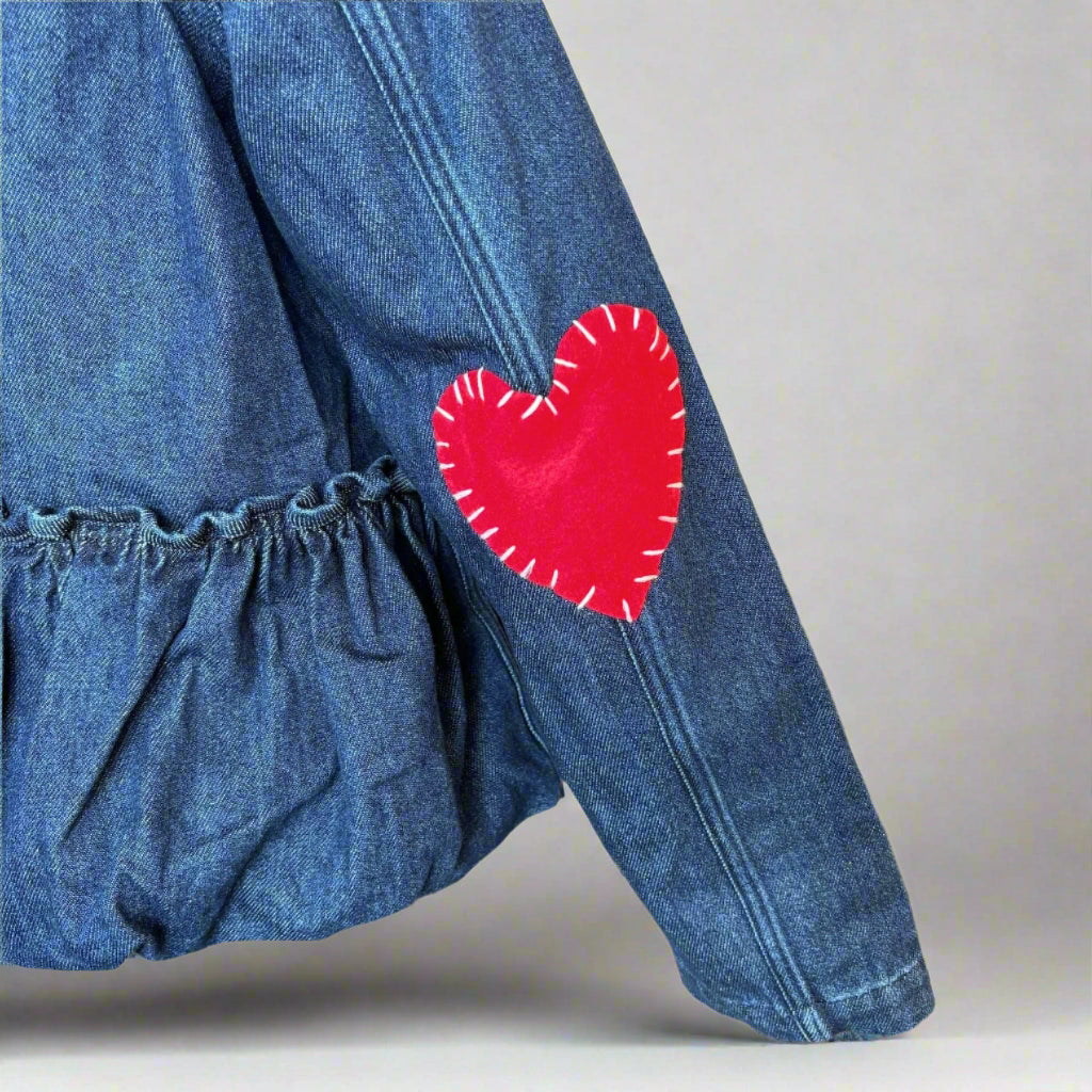 DARK DENIM PEPLUM JACKET