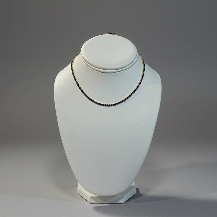 BLUE TENNIS NECKLACE