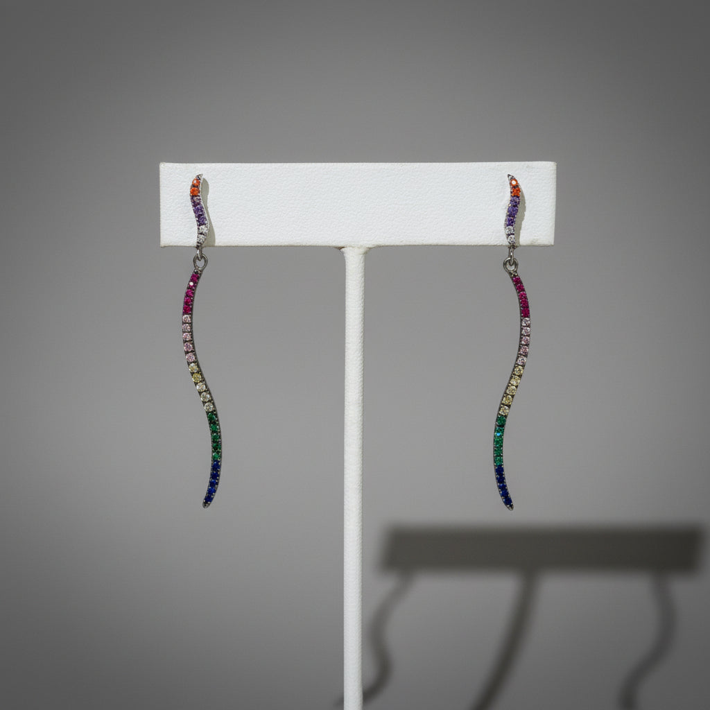 RAINBOW SNAKE EARRING