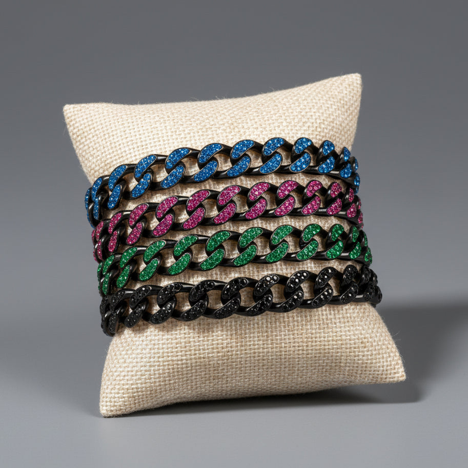 MOTORA PAVE CHAIN LINK BRACELET