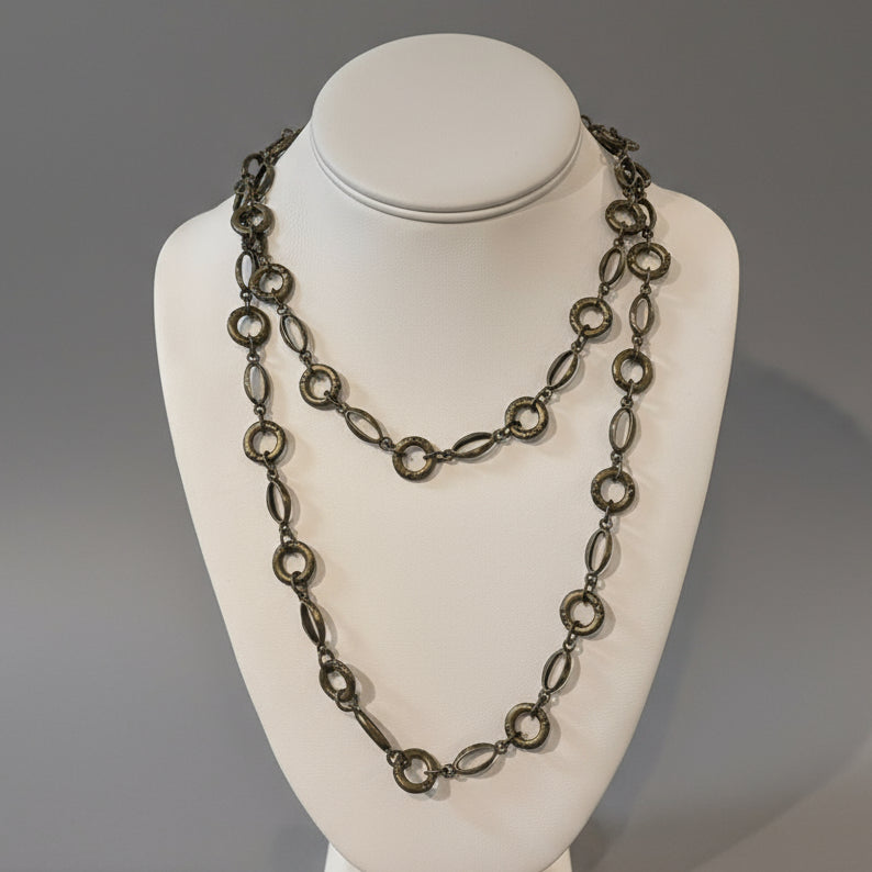 MULTI RING BRASS NECKLACE