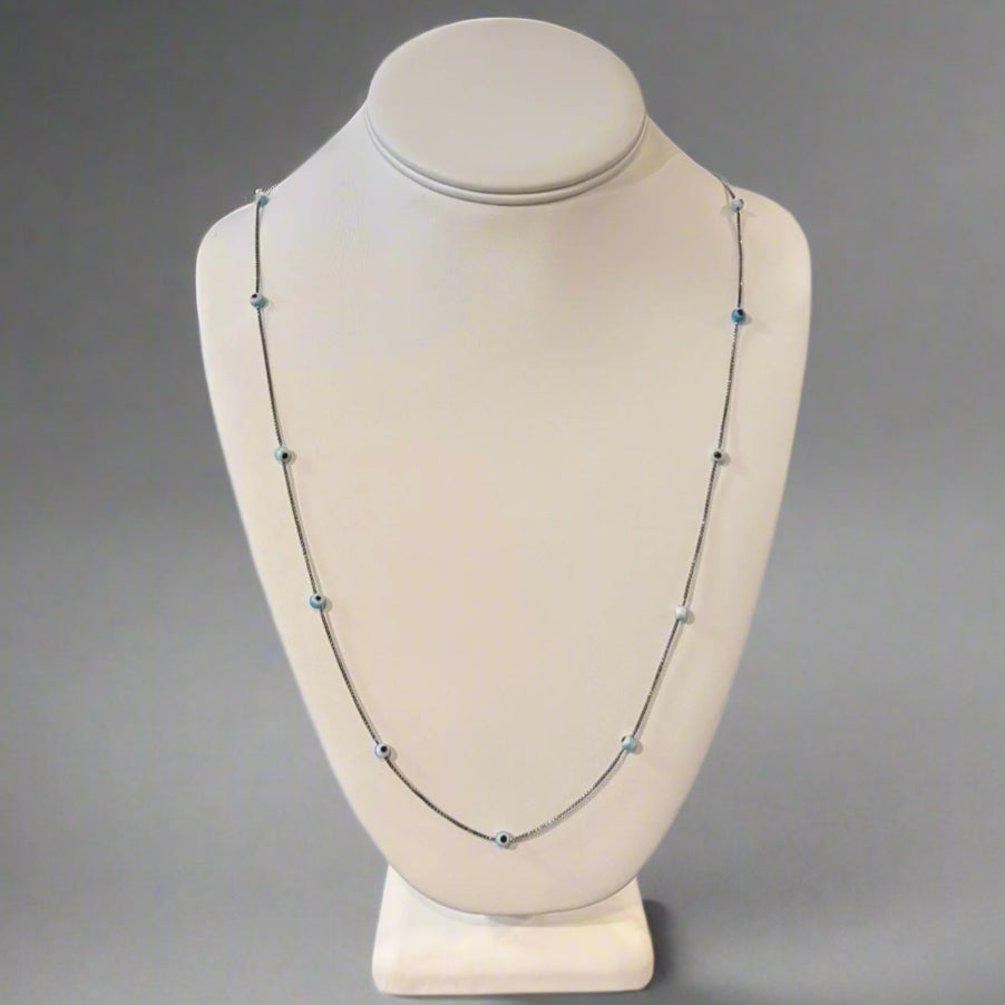 STERLING SILVER EVIL EYE CHAIN