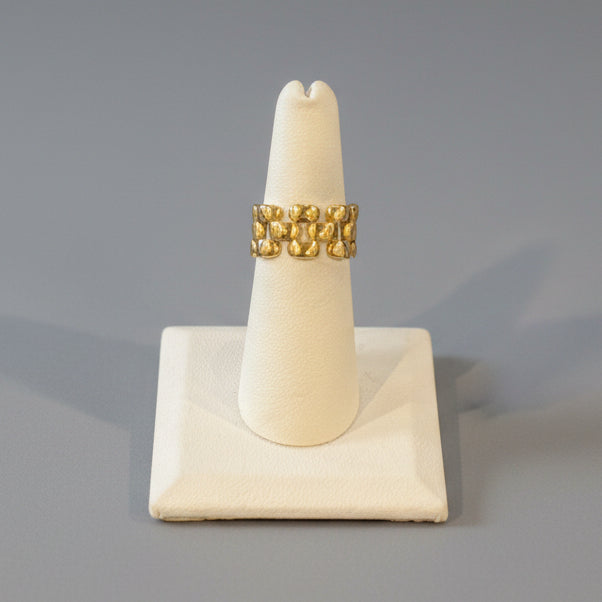 GOLD MESH LINK RING