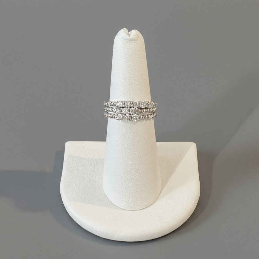 STERLING SILVER CZ STONE RING