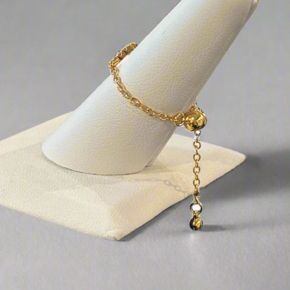 EVIL EYE ADJUSTABLE CHAIN RING