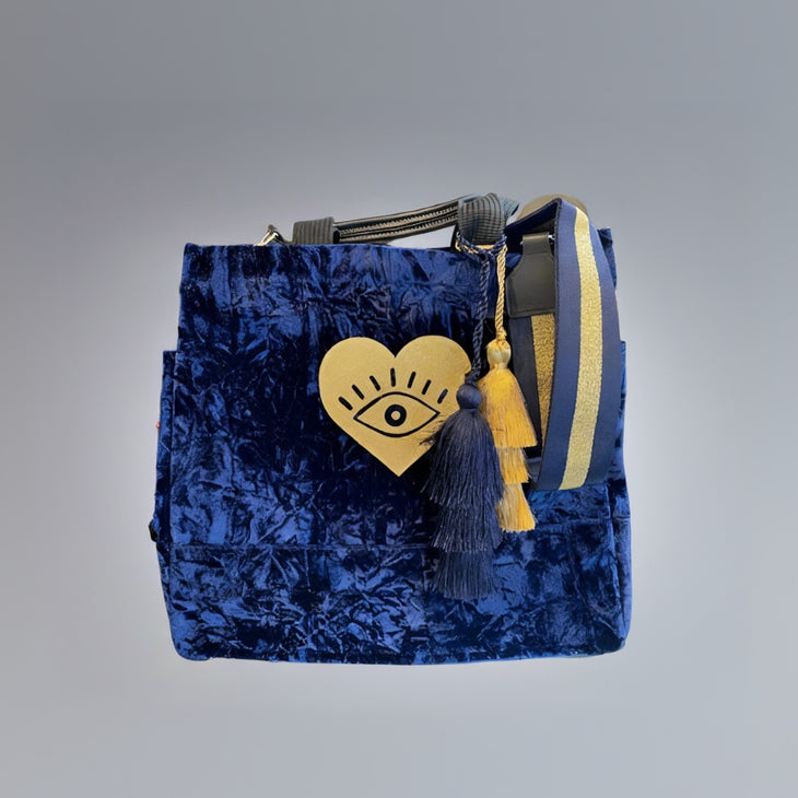 CRUSHED VELVET NORTH-SOUTH TOTE