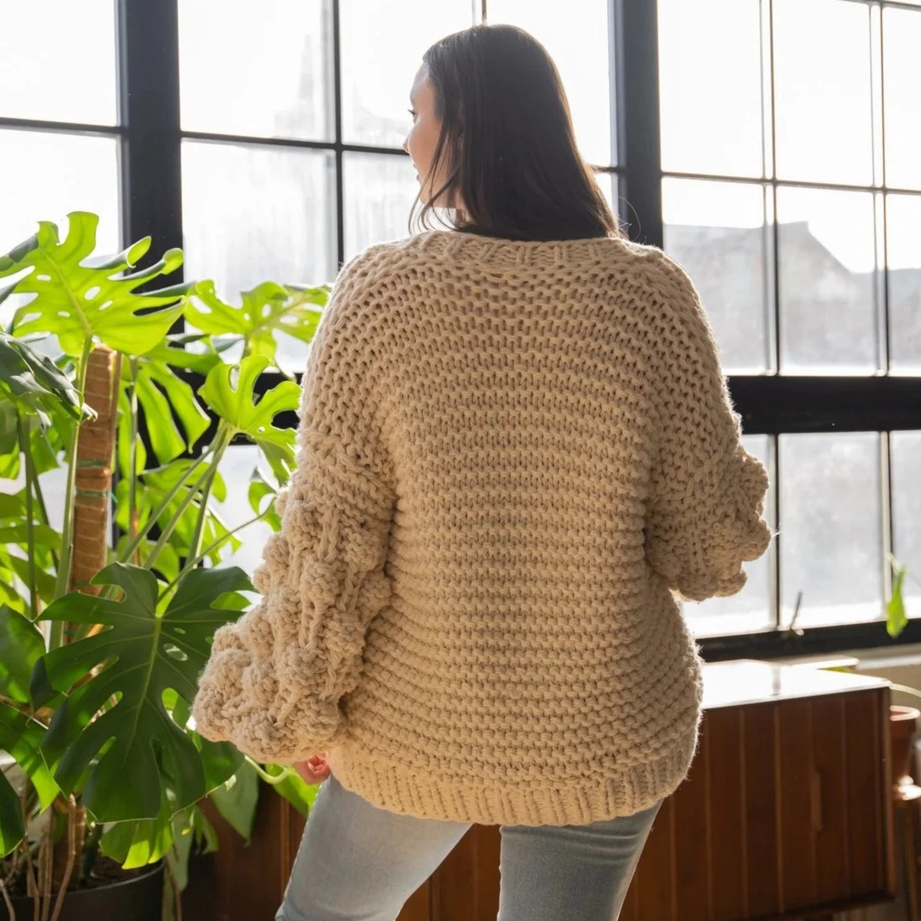 BAUBLE SLEEVE KNIT CARDIGAN