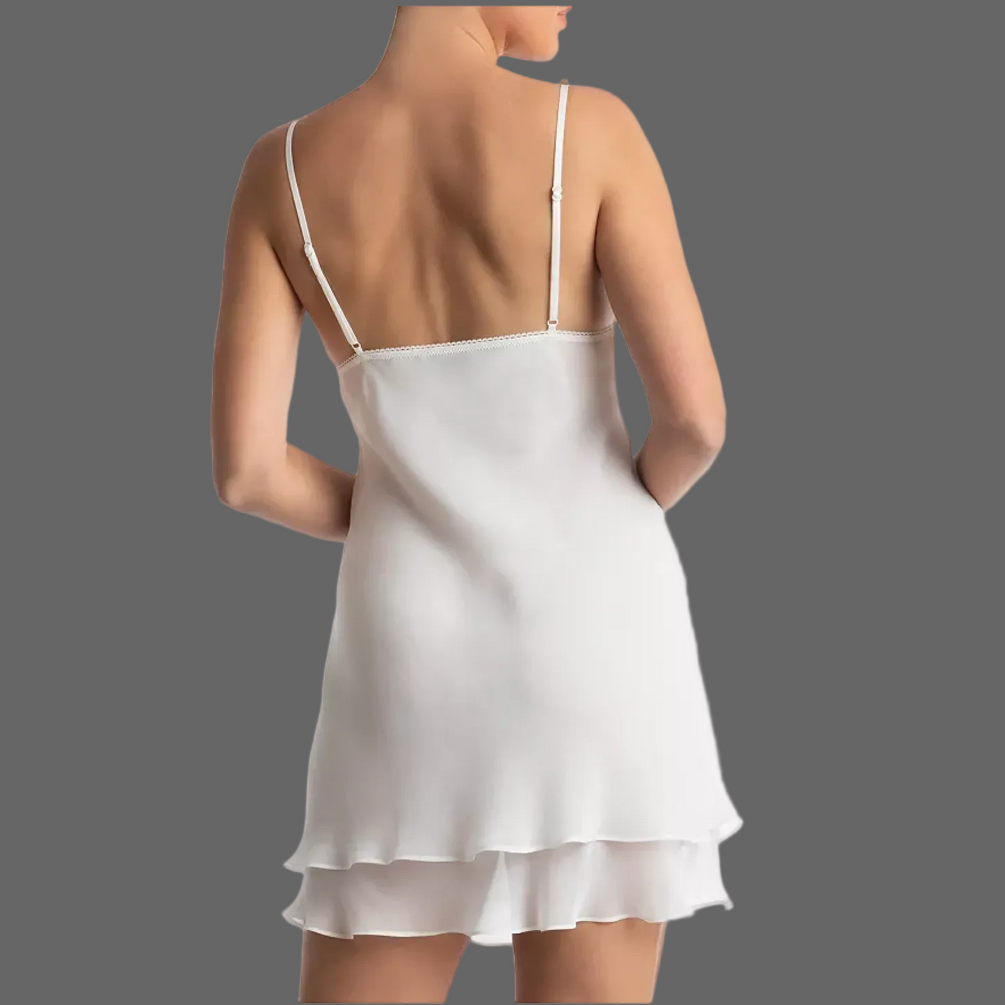NATALIE LACE CHIFFON CHEMISE
