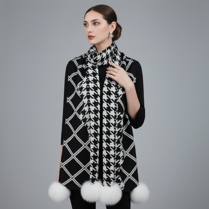 CRISS CROSS WOVEN SCARF