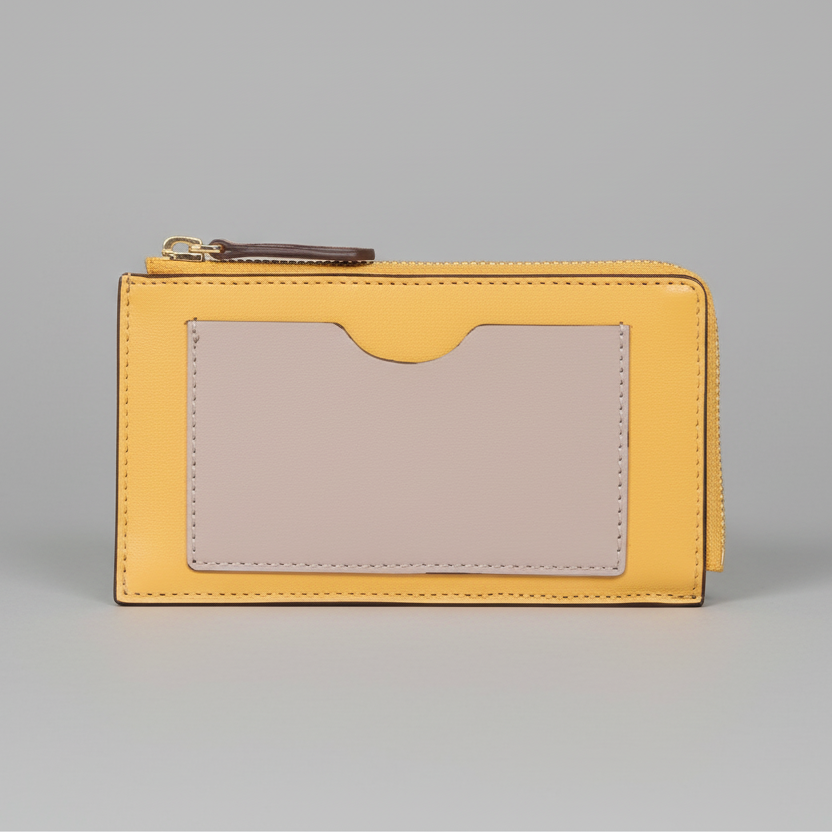 ANA LEATHER ZIP CARD HOLDER