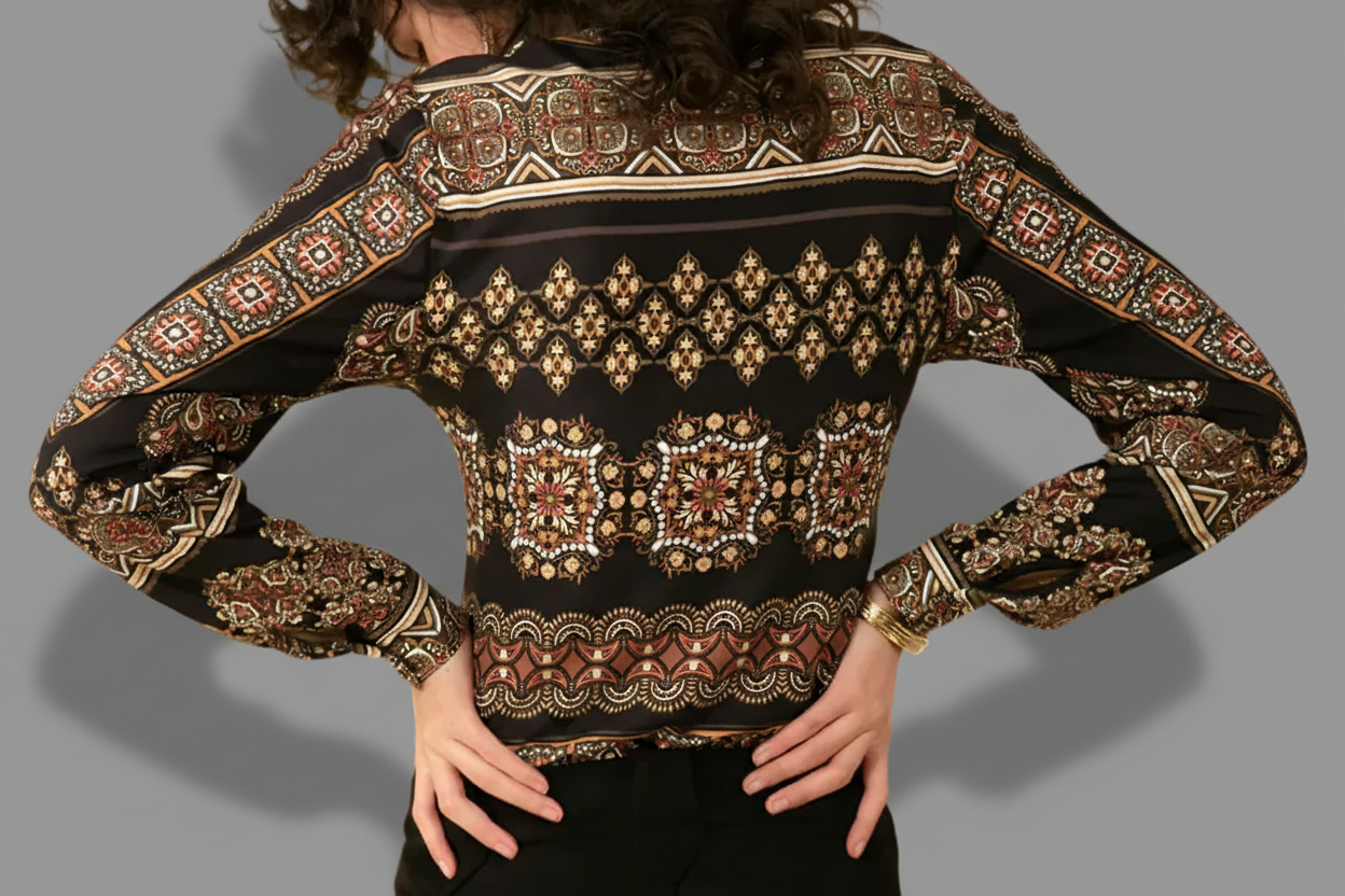 BLACK BUTTON UP SHIRT