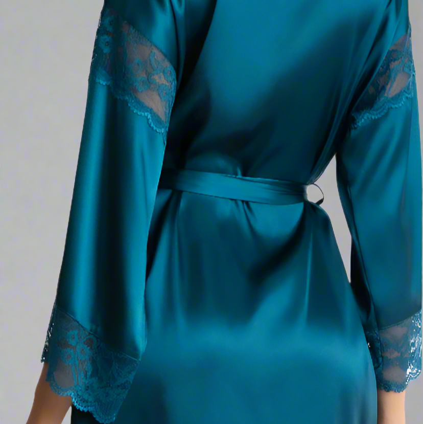 Eliza Lace & Satin Robe