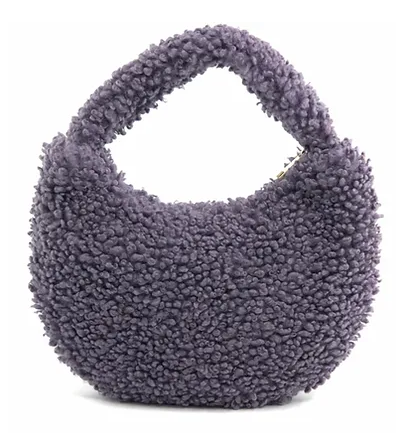 PLUSH TEDDY HOBO BAG