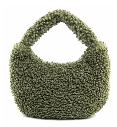 PLUSH TEDDY HOBO BAG