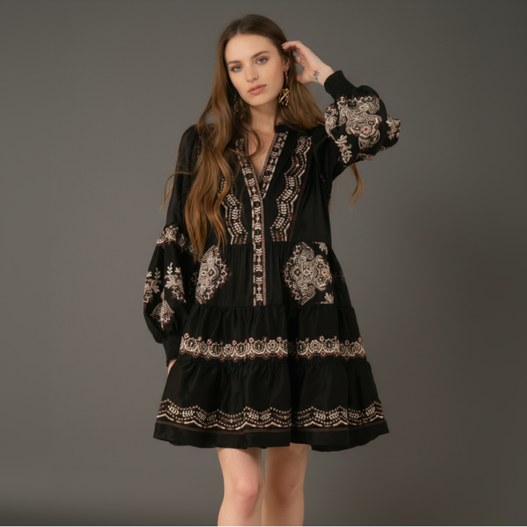 LILY EMBROIDERED DRESS