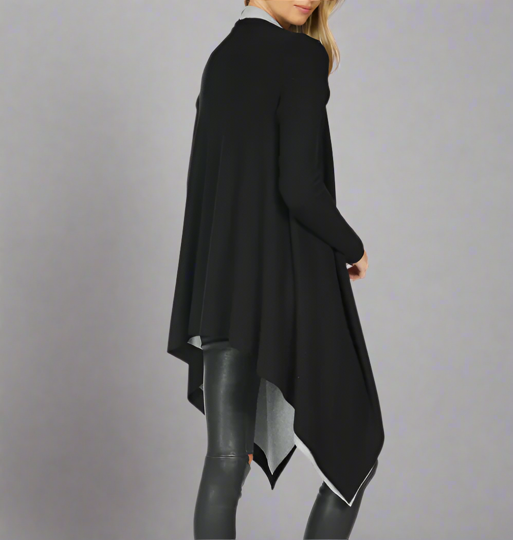 TAMAR 2 TONE DRAPED CARDI