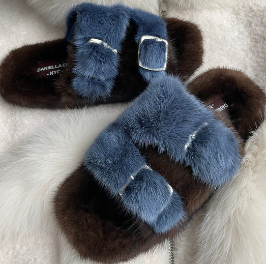 Fur on sale mink slides