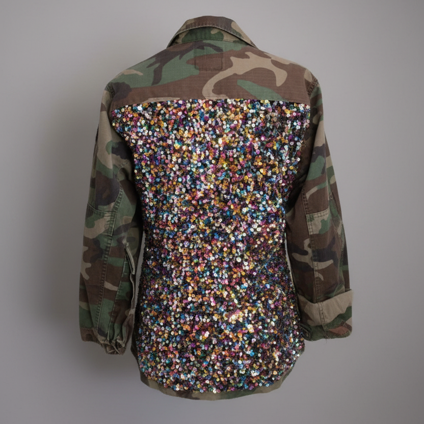 PARTY SEQUIN CAMO JACKET