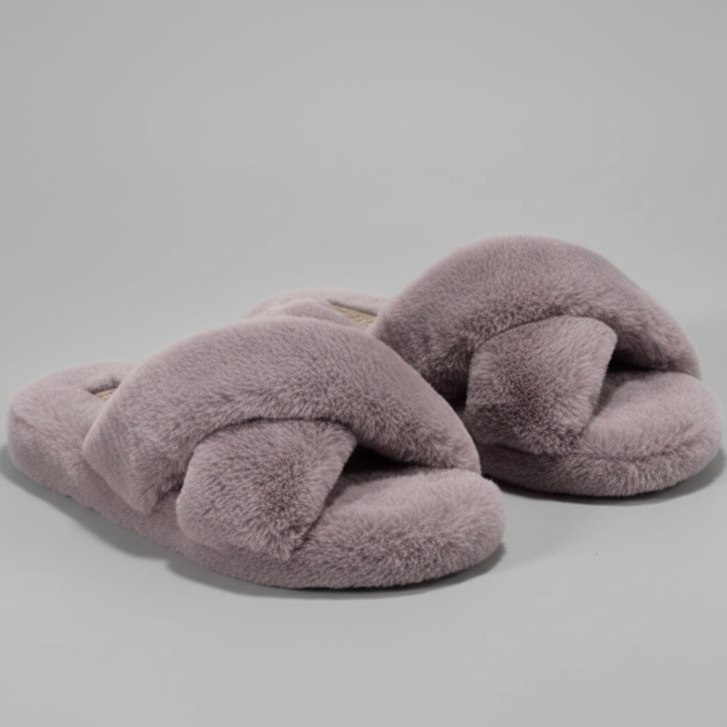 CRISS CROSS ALPACA SLIPPER