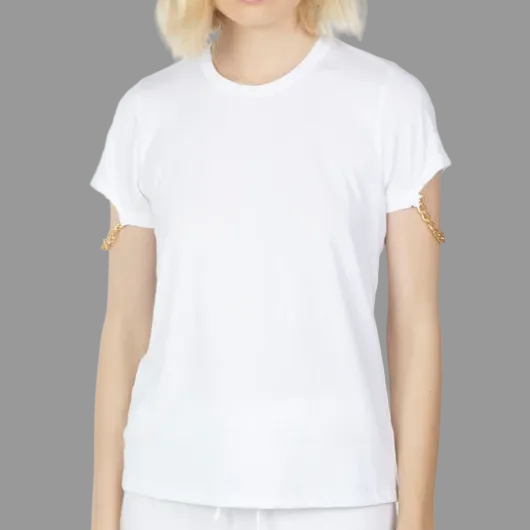 TEE WITH CHAIN SLEEVE