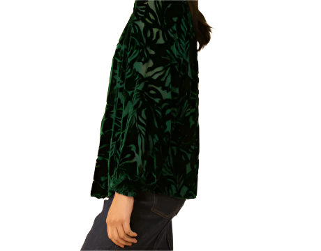 NOVA SOLID VELVET BURNOUT TOP