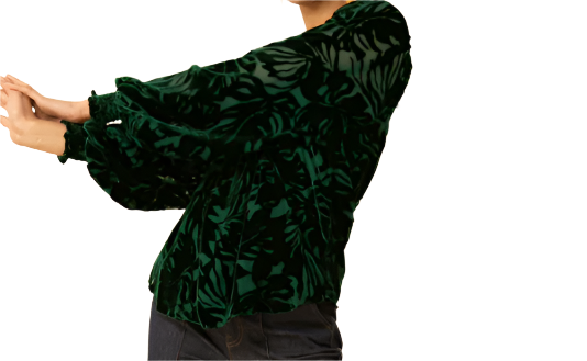 NOVA SOLID VELVET BURNOUT TOP