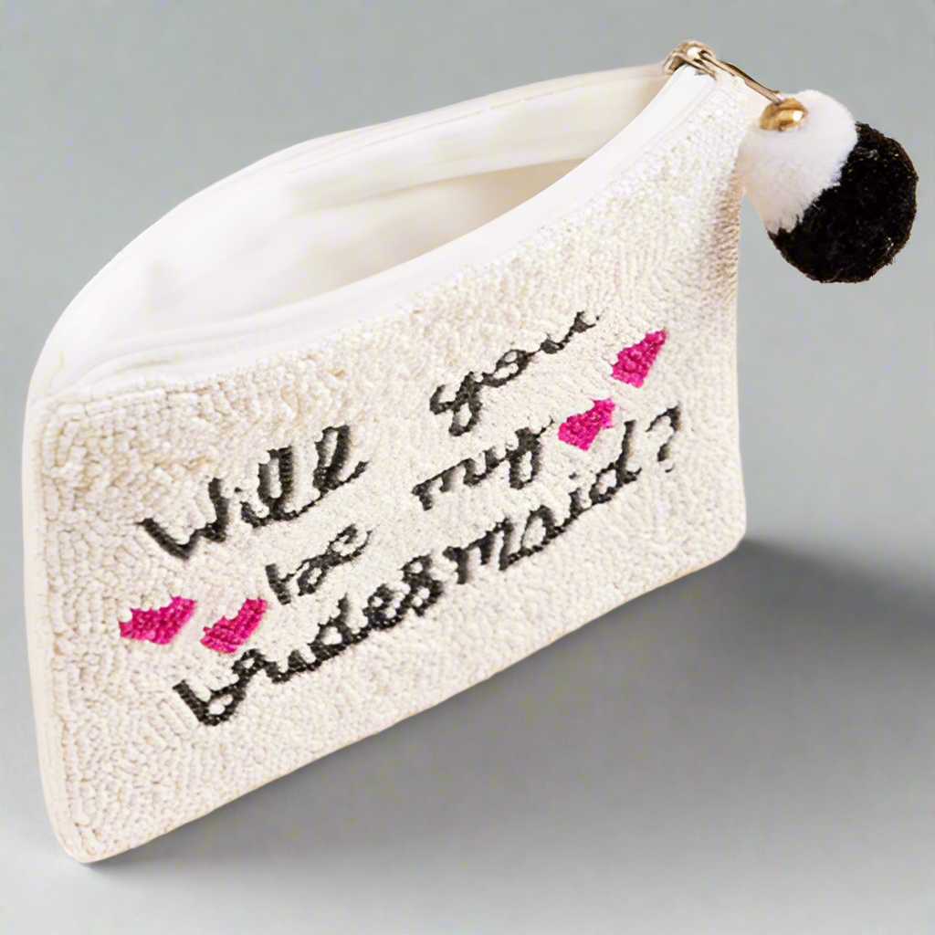 BEADED BRIDESMAID POUCH