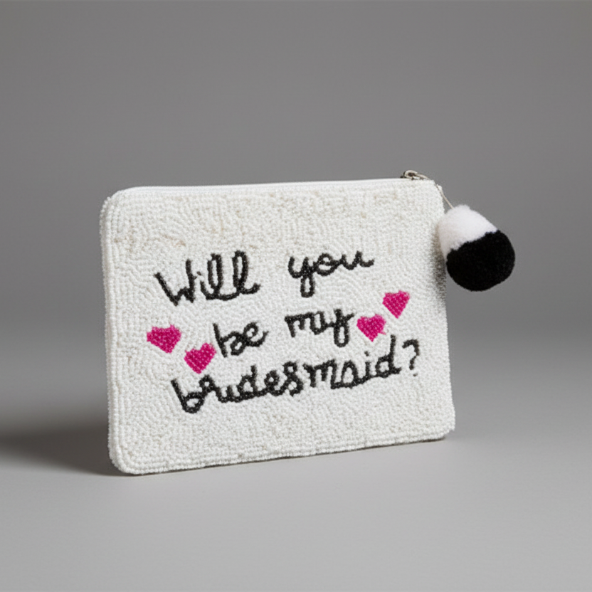 BEADED BRIDESMAID POUCH