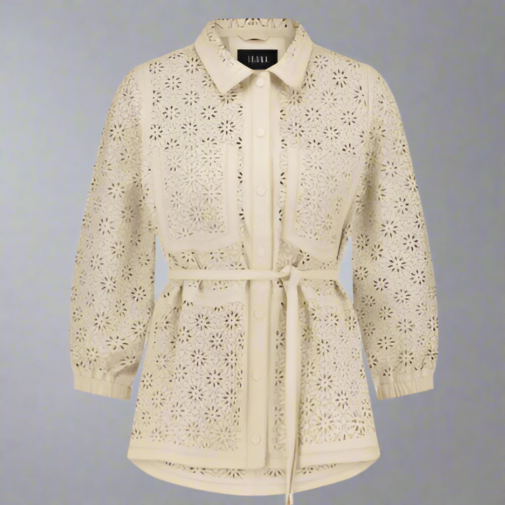 TERZA ANTIQUE WHITE LEATHER TOP