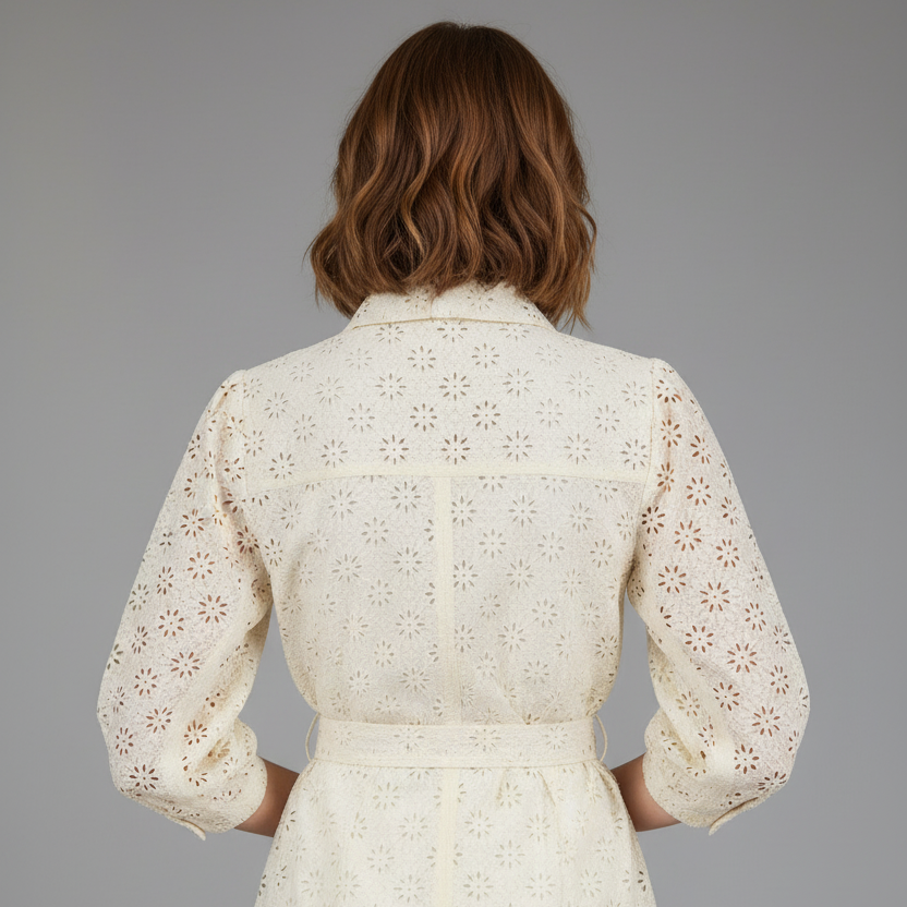 TERZA ANTIQUE WHITE LEATHER TOP