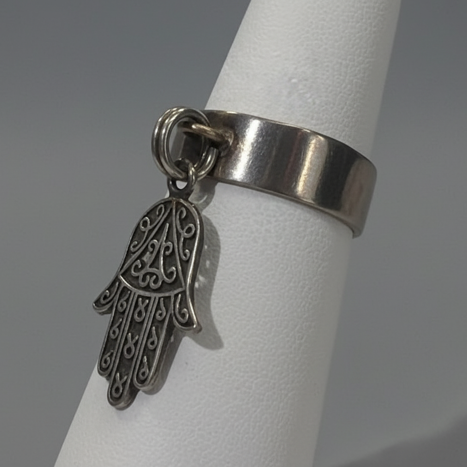 STERLING HAMSA RING