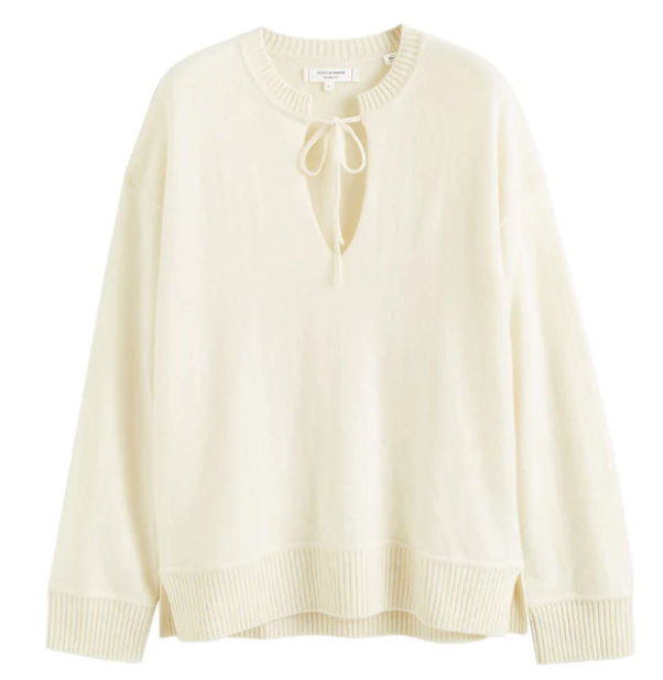 TIE NECK SWEATER