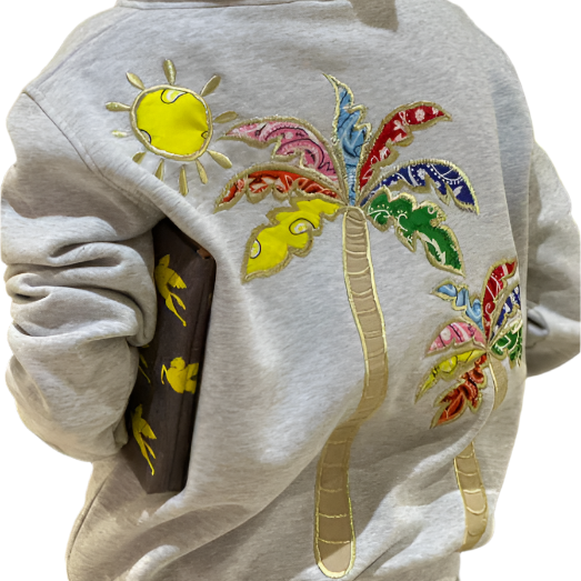 PALM ZIPPER SWEATER
