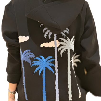 PALM ZIPPER SWEATER
