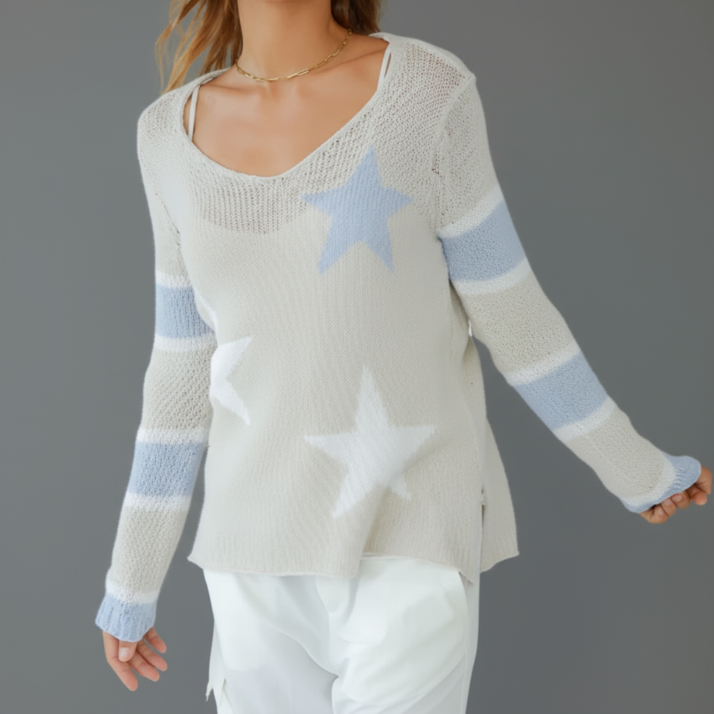 QUINN STRIPE V COTTON