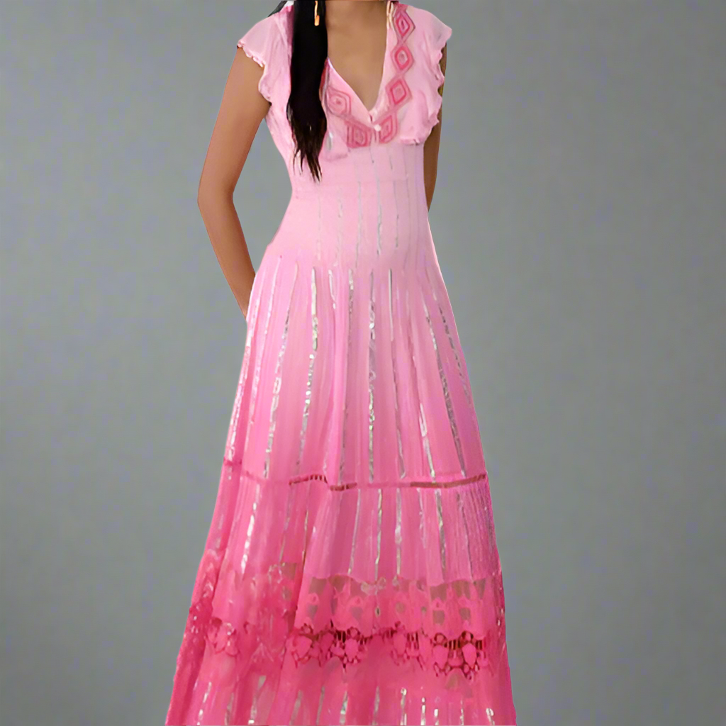 MARIE SLEEVES LONG DRESS