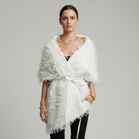 WHITE LACE WRAP