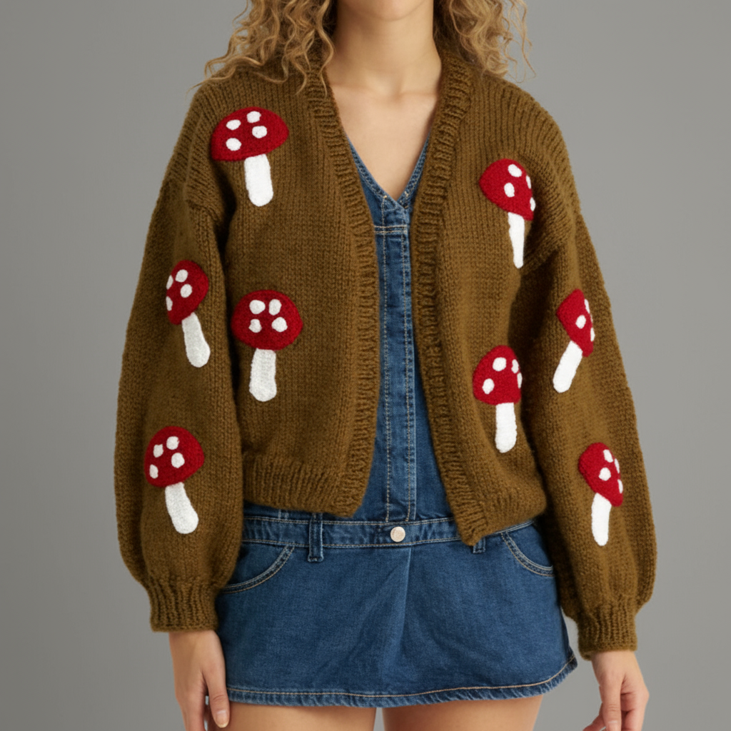 SOFT MUSHROOM CARDIGAN