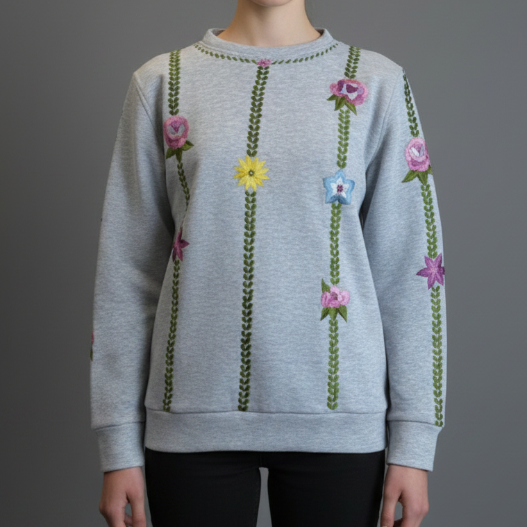 FLORAL SWEATER