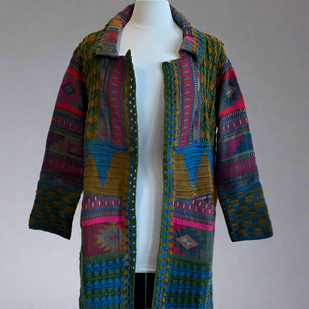 WOVEN AZTEC CROCHET JACKET