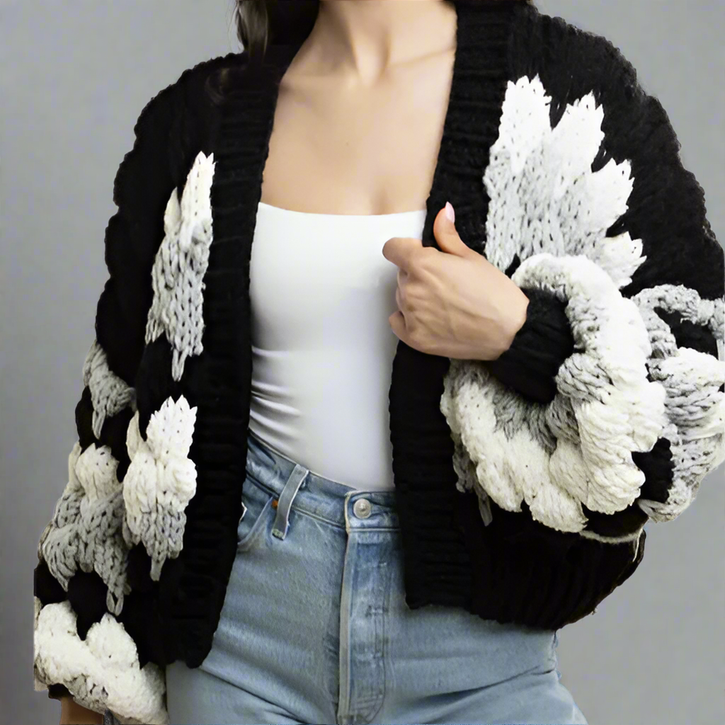 CAMILA CROPPED KNIT CARDIGAN