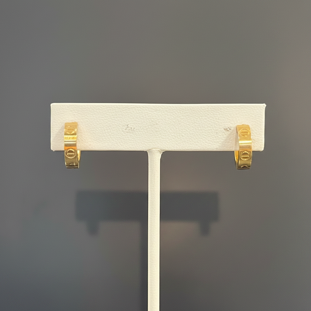 CARTIER INSPIRED HUGGIE EARRINGS