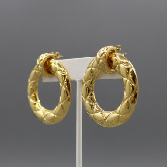 GOLD CHUNKY HOOP EARRINGS
