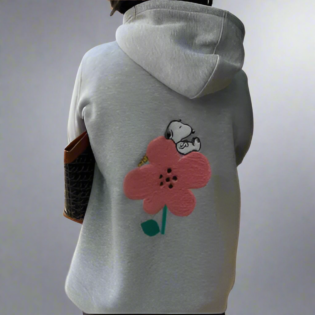 GREY SNOOPY HOODIE