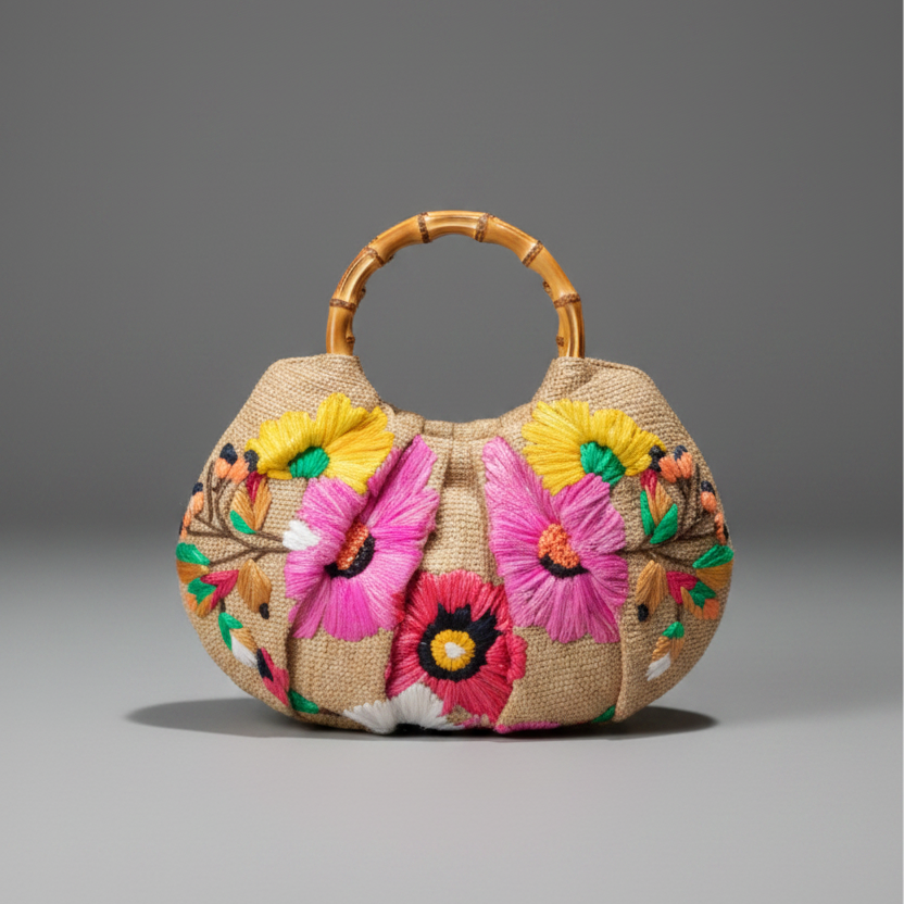 HAMPER BIG FLOWERS HANDBAG