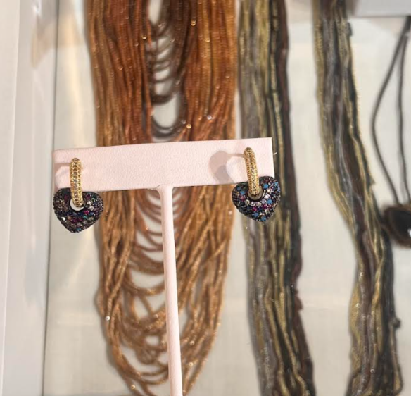 HEART HUGGIE EARRINGS