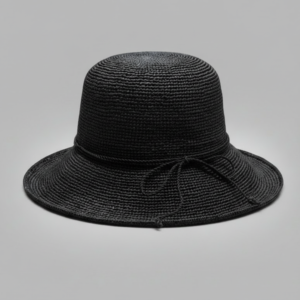 ANNIE STRAW PLAIN BUCKET HAT