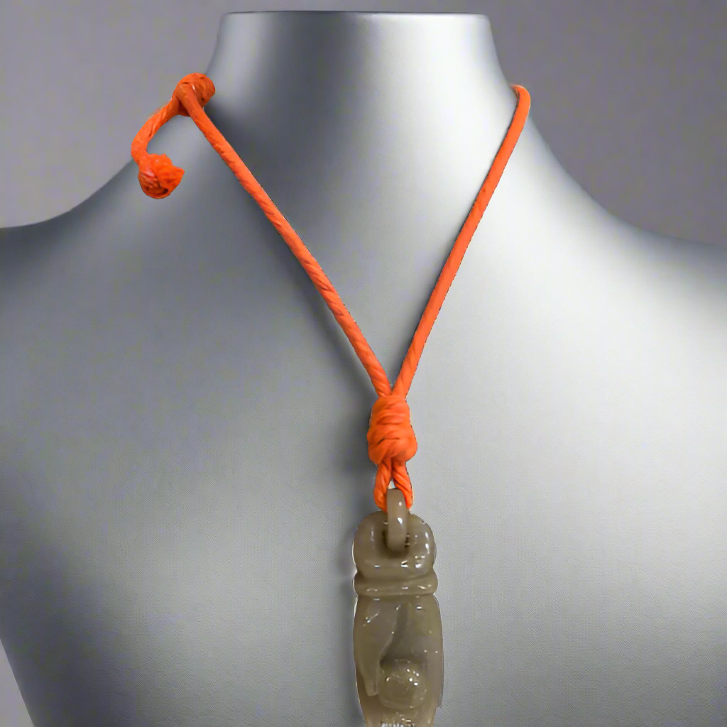 JADE CARVED CORD NECKLACE